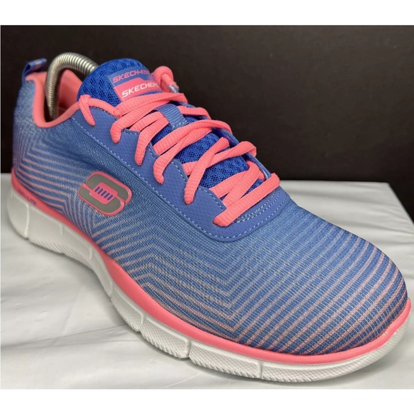 Skechers Womens Equalizer-Expect Miracles 12034-PWPK Sz 9M Pink/Blu Superb! - Picture 4 of 12